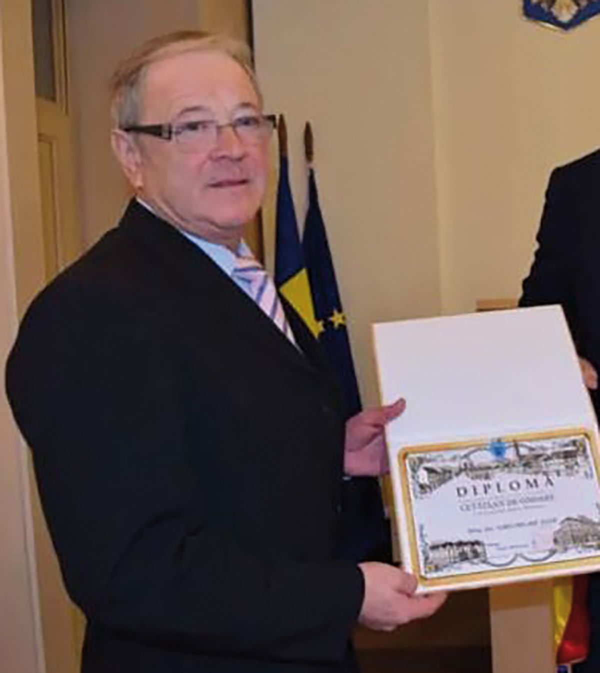Dr. Gheorghe Ștef și primarul orașului Sighetu Marmației, Vasile Moldovan