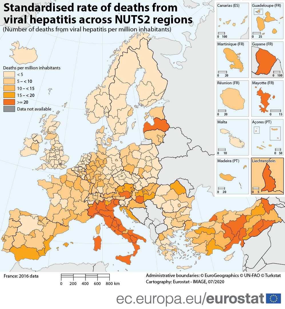 hepatita virala regiuni