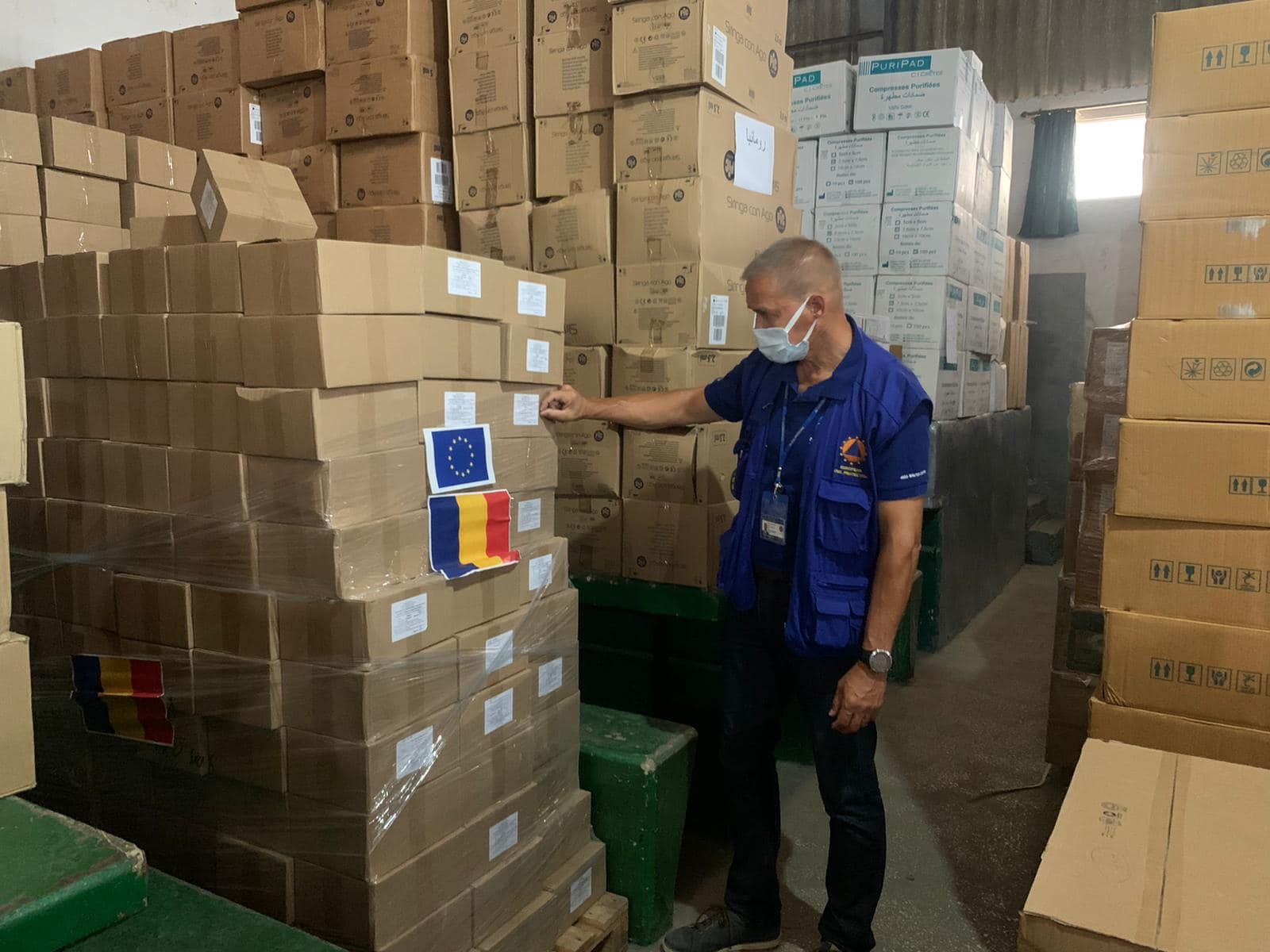 Materialele medicale donate Libanului, preluate de echipele UE de Protecție Civilă