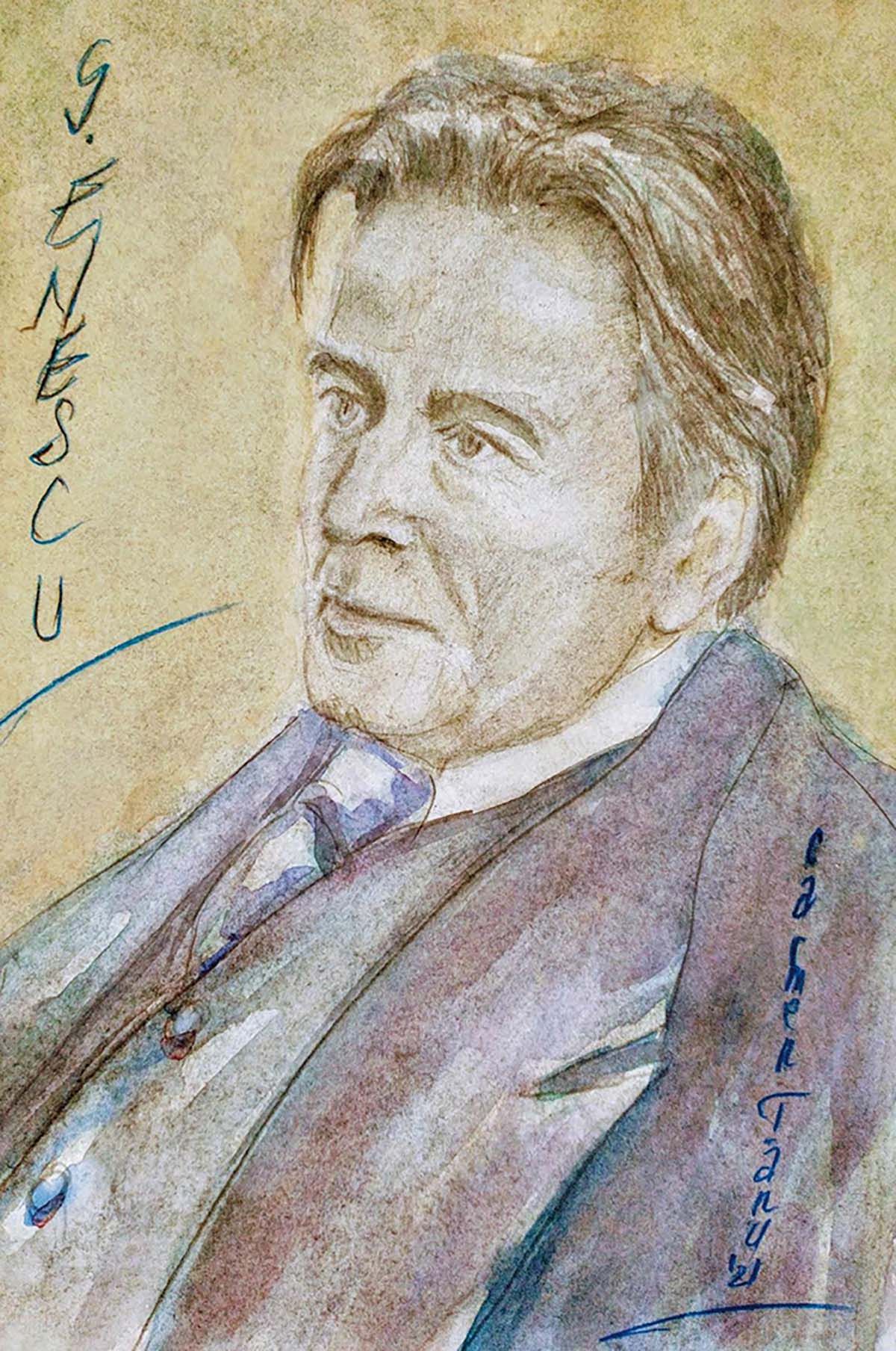 portret Enescu