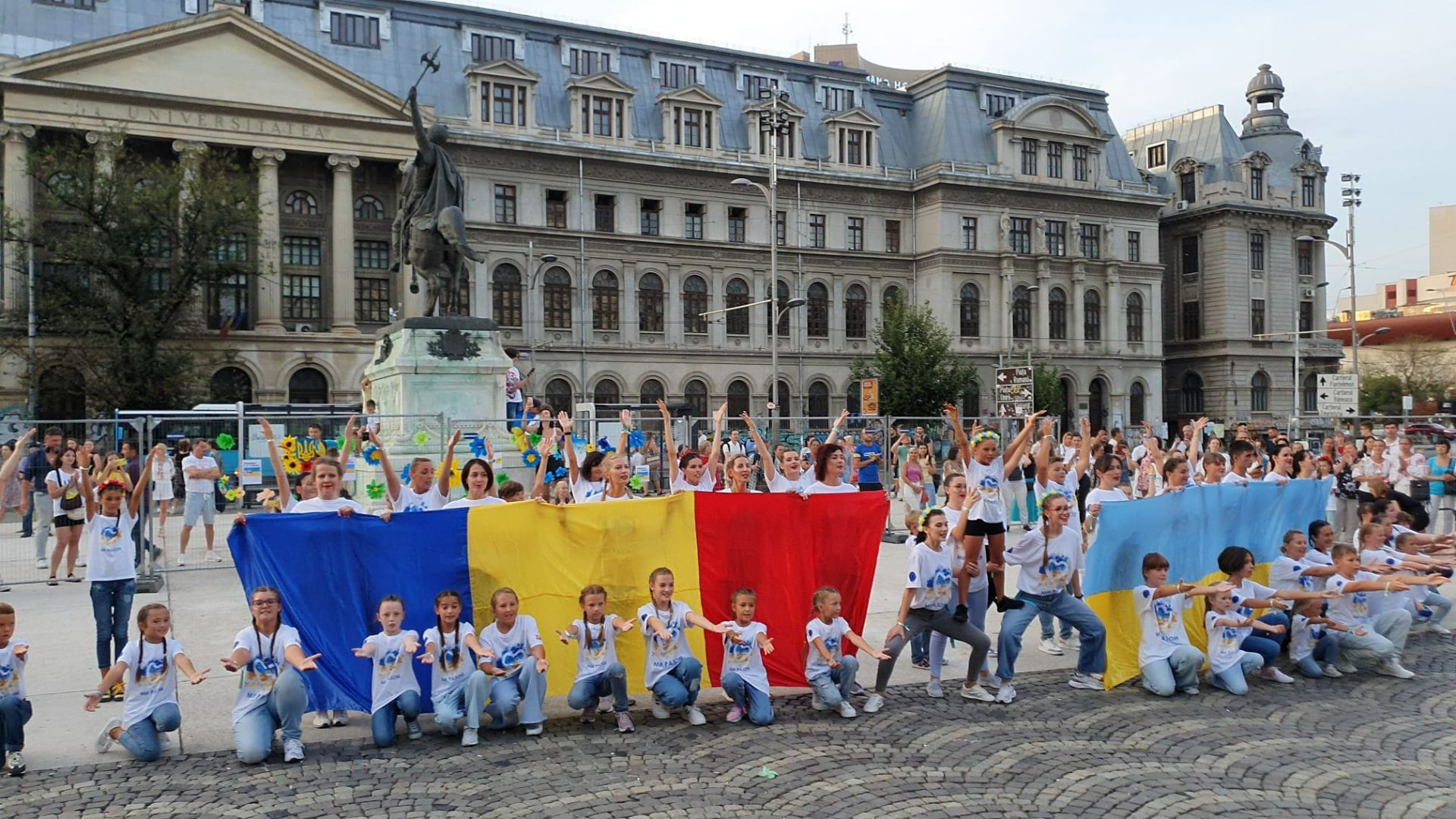 Ziua Independenței Ucrainei: flashmob și mulțumiri pentru România