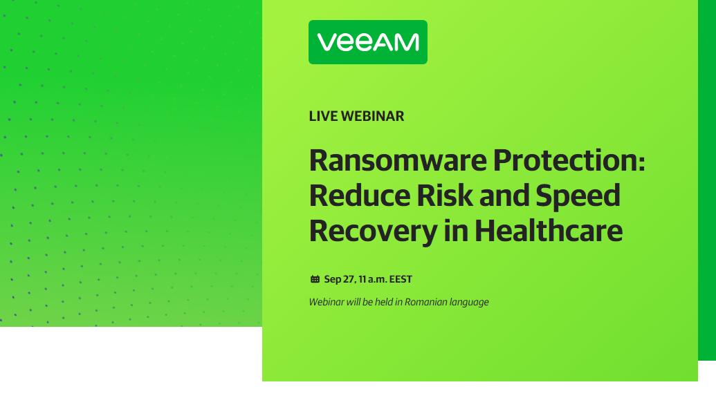 Webinar dedicat protecției împotriva atacurilor ransomware în domeniul medical