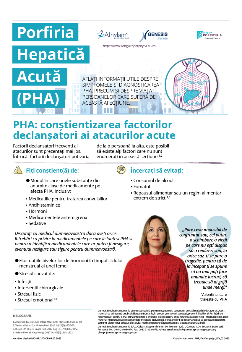 Ce declanșează atacurile de porfirie hepatică acută (PHA)?
