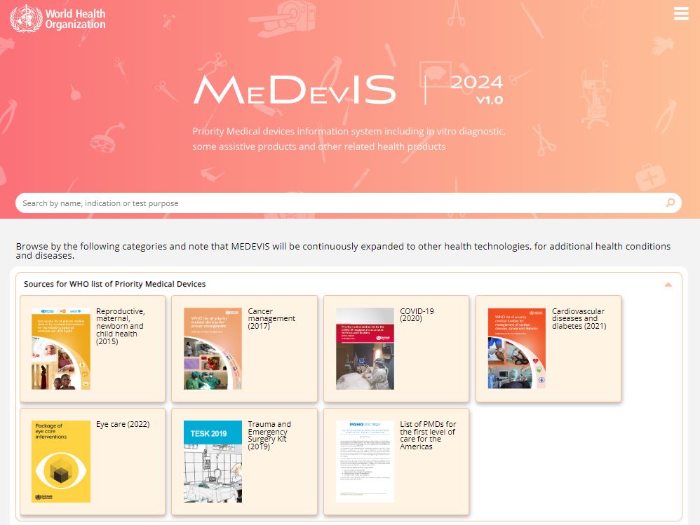 OMS a lansat o platformă online cu informații despre accesul la dispozitivele medicale